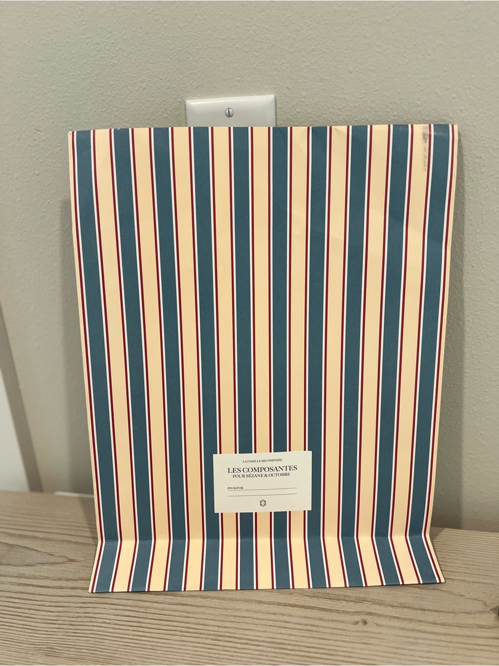 Sézane Blue & Red Stripe Gift Envelope - Picture 6 of 7